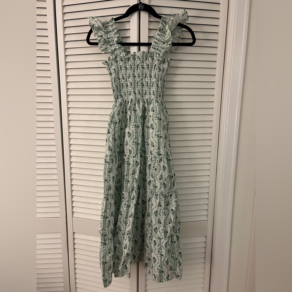 Hill House Green Patterned Maxi Dress
